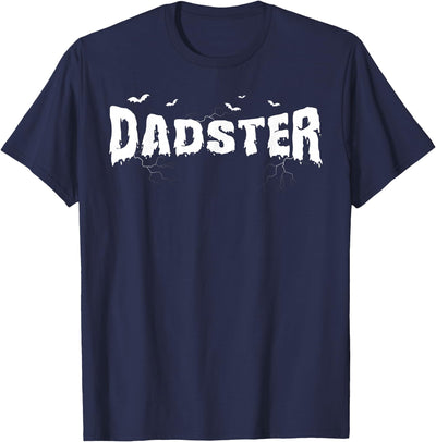 Dadster Matching Family Mom Dad Halloween Party Retro Vintage Dadster Couple Matching Family Mom Halloween T-Shirt