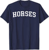Horses - Designs Horses T-Shirt - Straight - Navy Blue