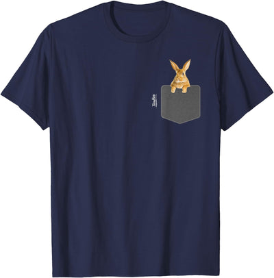 Bunny in Pocket Realistic Graphic T-Shirt