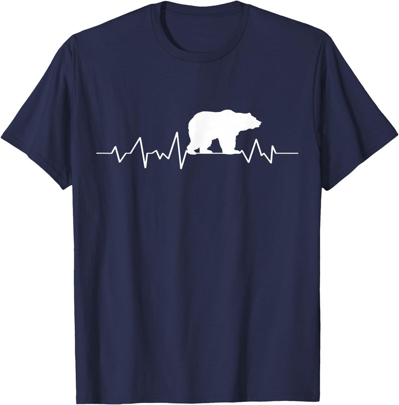 bear heartbeat t shirt Bear Heartbeat T-Shirt T-Shirt - Navy Blue
