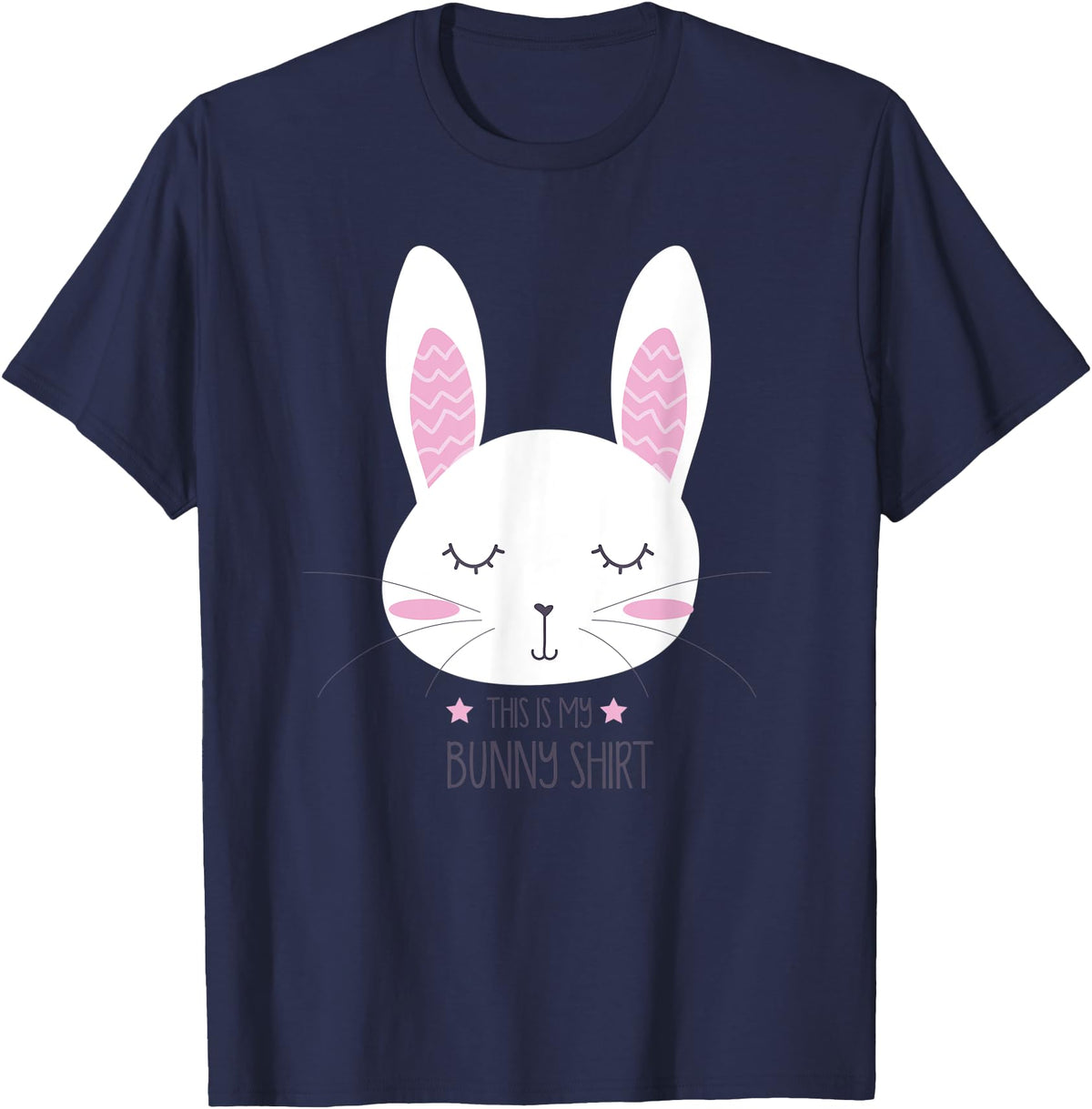 This Is My Bunny Funny Rabbit Saying T-Shirt in Navy Blue