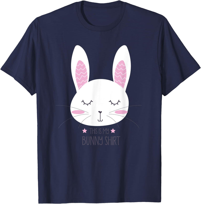 This Is My Bunny Funny Rabbit Saying T-Shirt in Navy Blue