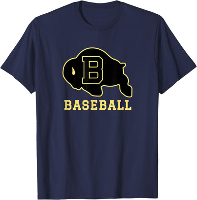 Cow Buffalo High School Buffalo Wy 82834 Wy Logo Baseball T-Shirt