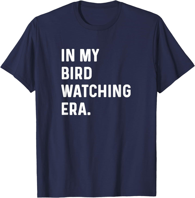 Bird Watching for Men Women Boys Girls by Jess in My Bird Watching Era - Birds Telescope Photography T-Shirt - Navy Blue