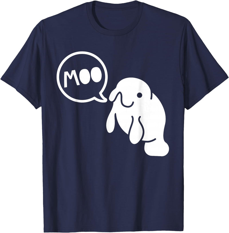 Manatee Marine Biology Tees Manatee Cows of the Sea Funny Marine Biology T-Shirt T-Shirt - Navy Blue