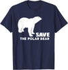 Polar Bear T Shirts Save The Polar Bear T Shirt T-Shirt - Navy Blue