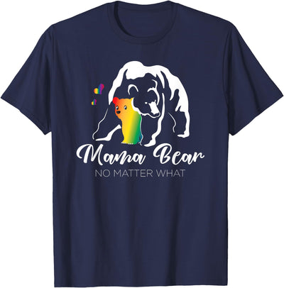 Rainbow Equal Rights Mom LGBT Mama Bear Gay Pride T-Shirt