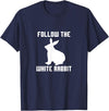 Follow the White Rabbit T-Shirt in Navy Blue