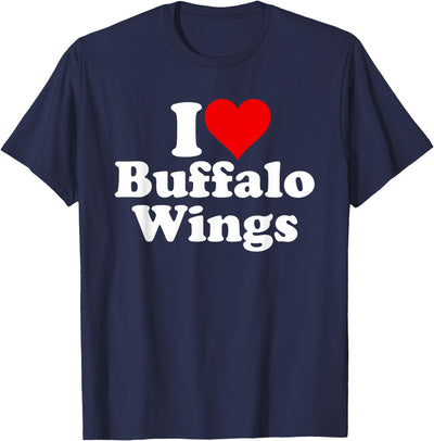 Cow I Heart Love Buffalo Wings I Love Heart T-Shirt
