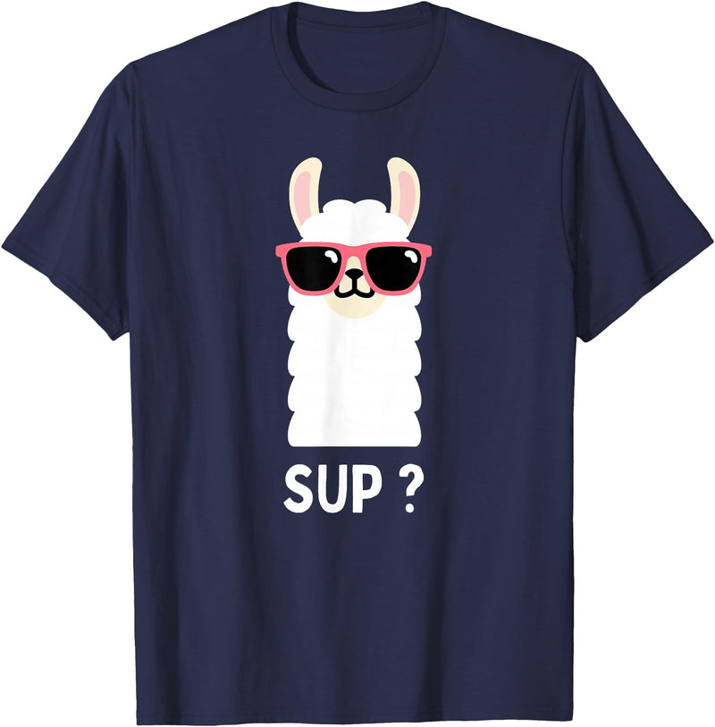 Llama Costume For Boys Funny Llama Kids T-Shirt - Navy Blue