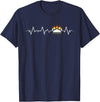 Bear Community Bear Brotherhood Gay Men Gifts Gay Bear Pride Heartbeat Paw Bear Flag Colors T-Shirt - Navy Blue