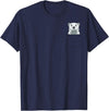 PeekingZoo Polar Bear Pocket Polar Bear In Pocket Polar Bear Peeking T-Shirt - Navy Blue