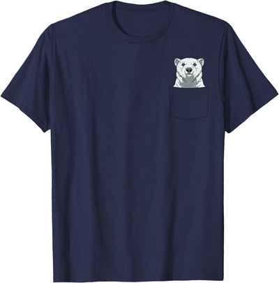 PeekingZoo Polar Bear Pocket Polar Bear In Pocket Polar Bear Peeking T-Shirt