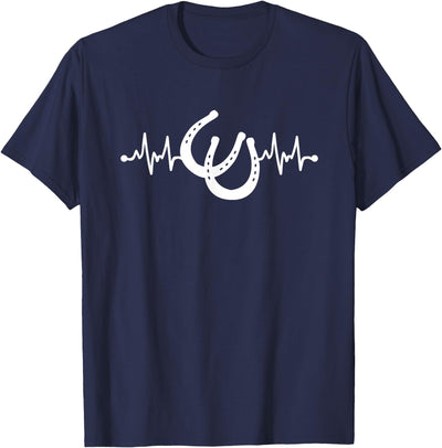 Horseshoe Horse Heartbeat Apparel Heartbeat Horse Lover Clothing - Horse Heartbeat T-Shirt