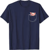 Pocket Pig Funny Pig In Pocket Gift T-Shirt - Unisex-Adults - Black - Small - Short Sleeve - Cotton 100% - Novelty T-Shirt - Navy Blue