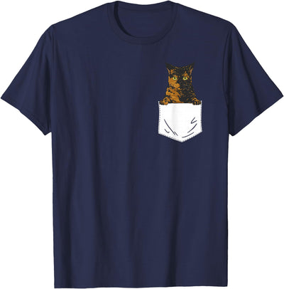 Tortie Cat Gifts & Tortoise Shell Cat Apparel Tortoiseshell Cat T-Shirt - Unisex-Adults X-Small Black Cat T-Shirt