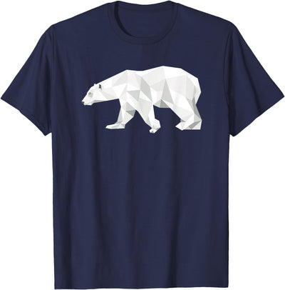 Geometric Patterns By DSMD Cool Polar Bear Geometric Pattern Boho Art Christmas Animal T-Shirt