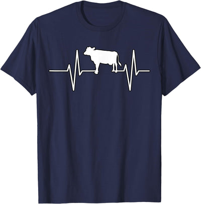 Cow Cattle Beef Heartbeat Funny T-Shirt