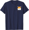 Cute Guinea Pig Tees And Gifts Guinea Pig In A Pocket Cute Pocket Guinea Pig T-Shirt - Navy Blue
