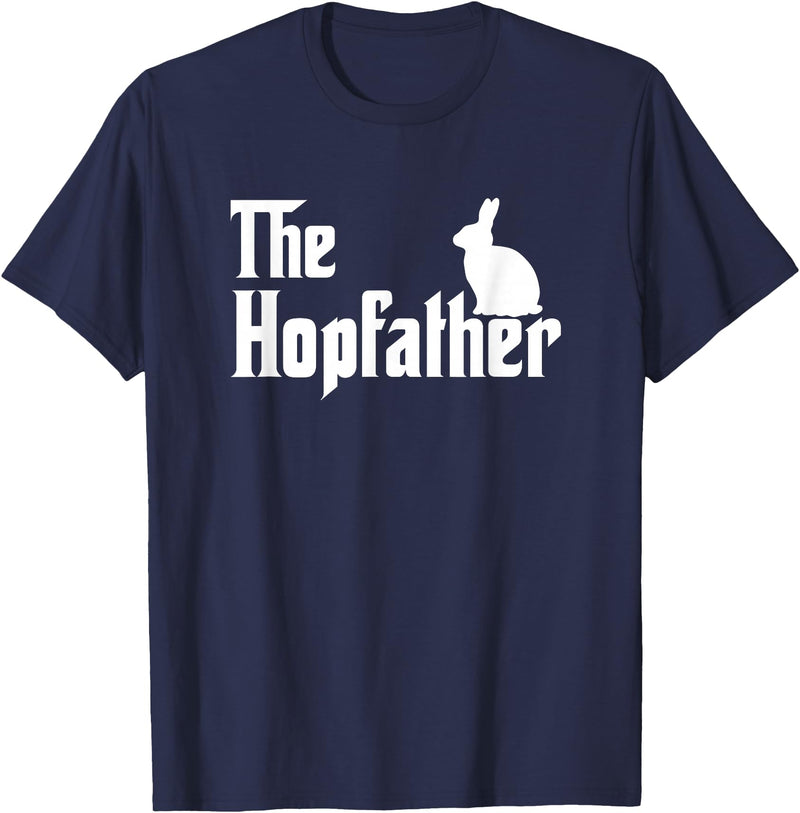 Bunny Father Funny Rabbit Lover Whisperer Easter Day Dad T-Shirt in Navy Blue