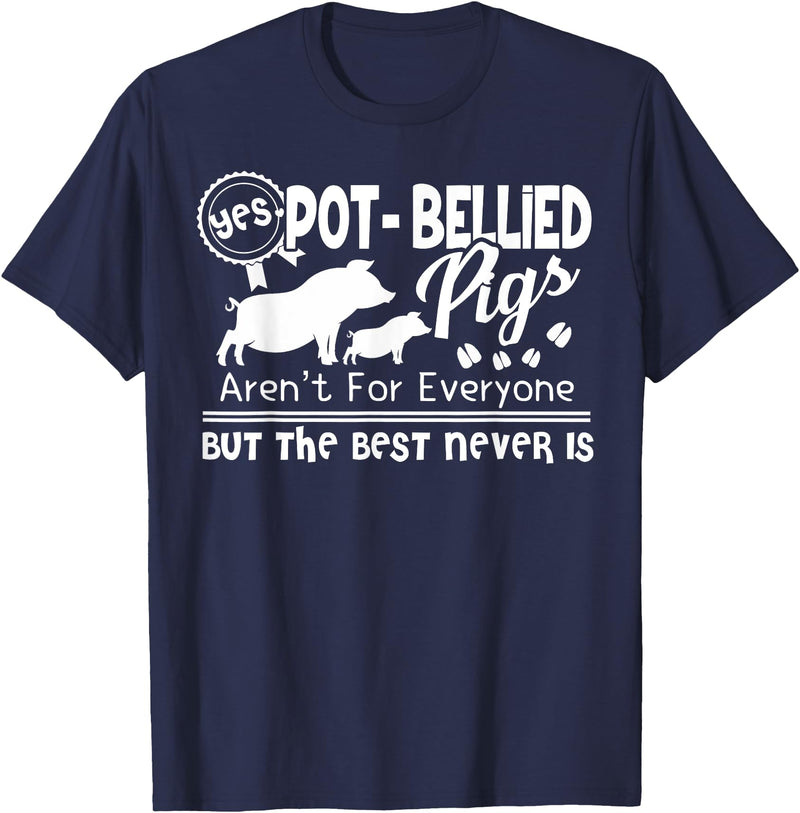 Pot Belly Pig T shirts - Pot Belly Pig Shirt - Navy Blue