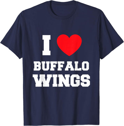 Cow Heart I Love Buffalo Wings T-Shirt
