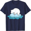 Arctic Polar Bear Tees And Gifts Ice Bear Polar Bears On Ice Save The Polar Bears T-Shirt - Navy Blue