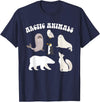 Awesome Arctic Animals for Kids Arctic Animals, Arctic Fox Cute Arctic Polar Bear North Pole T-Shirt - Navy Blue