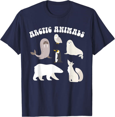 Awesome Arctic Animals for Kids Arctic Animals, Arctic Fox Cute Arctic Polar Bear North Pole T-Shirt