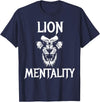Lion Judah Shirts Animal Tees Lion Mentality Animal T-Shirt King Tees T-Shirt - Navy Blue