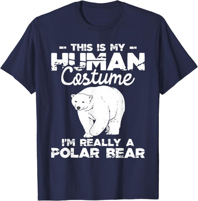 Funny Polar Bear Shirts Human Costume - Polar Bear Lover Zookeeper Wildlife T-Shirt