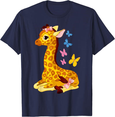 Funny Giraffe Drawing Forest Ranger Cool Giraffe Mom T-Shirt
