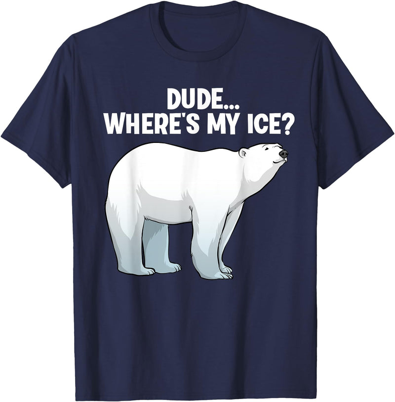Polar Bear Gift Polar Bear Accessories & Stuff Funny Polar Bear Design For Men Women Kids Polar Bear Lovers T-Shirt - Navy Blue