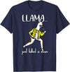 Llama Shirts For The Whole Family Co. Llama Just Killed A Man, Funny Singing llama Parody Gift T-Shirt - Navy Blue