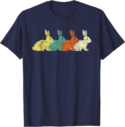 Retro Distressed Rabbit Row T-Shirt