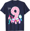 Birthday Girl Spa Squad Outfit Gifts Shop Spa Birthday Party I'm 9 Girls Makeup 9th Bday Kids Toddlers T-Shirt - Navy Blue