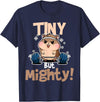 Weightlifting Hamster Tiny but Mighty! T-Shirt - Navy Blue