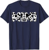 Family Matching Gifts Cow Mimi Cow Print Cow Pattern Mother's Day T-Shirt - Navy Blue