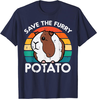 Guinea Pig Save Furry Potato Cavy Pet Owner Women Kids Men T-Shirt