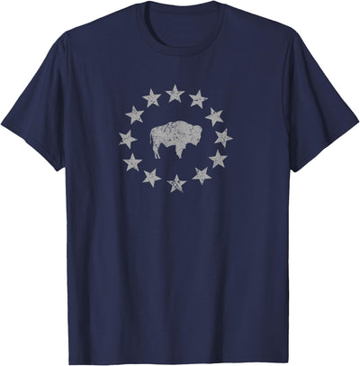 Cow American Vintage Buffalo Silhouette Love Bison Funny T-Shirt