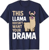 Llama Gift Llama Lover Accessories & Lama Stuff Funny Llama Design for Men Women Kids Llama Lover Llama T-Shirt - Navy Blue