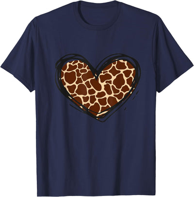 Giraffe Heart Giraffe Print Clothes T-Shirt