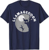Funny Llama Tshirts for Farm Pet Animal Fans Funny Llamageddon T-Shirt for Llama Barnyard Lovers T-Shirt - Navy Blue
