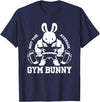 Easter Day Gym Bunny Rabbit Weightlifting Deadlift Fitness T-Shirt in Navy Blue