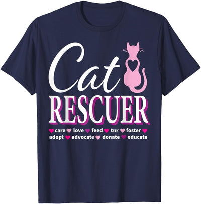 Cat Rescue Gift Feral Kittens Homeless Cats Shelter TNR Tee T-Shirt
