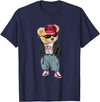 Punk Rocker Teddy Bear Rap Hip Hop Gift Men Women Punk Rocker Rapper Popster Punker Teddy Bear Rap Hip Hop T-Shirt - Navy Blue