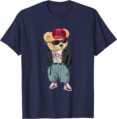 Punk Rocker Rapper Popster Punker Teddy Bear Rap Hip Hop T-Shirt
