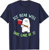 PeeKay Apparel - Fun Ice Bear Will Take Care Of It T-Shirt - Navy Blue