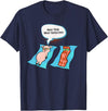 Bacon T Shirt Co Next Time Wear Sunscreen Funny Pig Bacon Sunbathing T-Shirt - Navy Blue