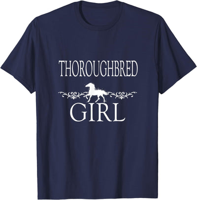 Thoroughbred Gift Horse Apparel for Girls Women Thoroughbred Girl Horse T-Shirt